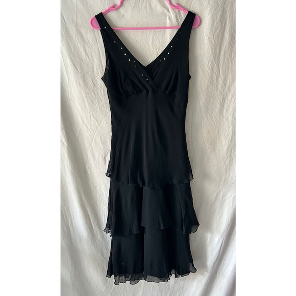 Vintage 90s Y2k Asymmetrical Prom Dress 8 Fairy Grunge Dark Romance Formal - Picture 1 of 8
